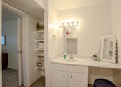 Thumbnail 15 of 43 - Bathroom with Storage Space at The View at Catalina Apartments in Tucson Arizona
