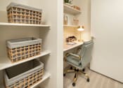 Thumbnail 11 of 11 - Built in Desk and shelves at Streamliner 87th Apartments