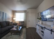 Thumbnail 7 of 23 - Living Room at San Mateo Townhomes in Phoenix AZ July 2021 6