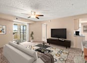 Thumbnail 3 of 24 - living Room at Silver Cliffs Apartments in Bullhead City Arizona