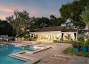 Thumbnail 12 of 38 - A house with a pool in the backyard.