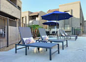 Thumbnail 16 of 19 - Pool Lounge Area at Olive East Apartment in Gilbert Arizona