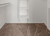 Thumbnail 9 of 17 - A white ladder in a room with carpeted floor.