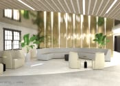 Thumbnail 15 of 37 - a rendering of a lobby with a large couch and chairs at The Meriden, Meriden, CT 06450