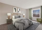 Thumbnail 5 of 38 - a bedroom with a bed and a window