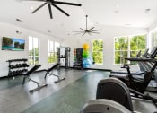 Thumbnail 46 of 46 - the gym has plenty of exercise equipment and windows