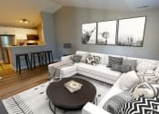 Thumbnail 9 of 40 - Brixin Franklin Apartments & Townhomes Renovated Living Room