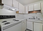 Thumbnail 3 of 29 - the preserve at ballantyne commons apartment kitchen with stove and sink