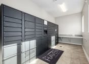 Thumbnail 18 of 23 - the lockers in the laundry room at the residence