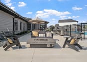 Thumbnail 6 of 10 - the estates at tanglewood  outdoor patio area with fire pit and seating area