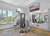 Thumbnail 26 of 43 - the gym at the district flats apartments in lenexa