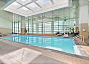 Thumbnail 20 of 41 - A large indoor swimming pool with sunlight streaming in through the windows.