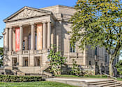 Thumbnail 29 of 44 - A large, imposing building with a banner that reads "The Severance Hall.".