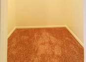Thumbnail 14 of 24 - A hallway with a carpeted floor and white walls.