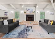 Thumbnail 5 of 19 - Woods_Edge_Apartments_Clubhouse_Fireplace