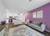 Thumbnail 10 of 37 - Living Area & Kitchen at LEVANTE APARTMENT HOMES, Fontana, 92335