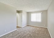 Thumbnail 23 of 27 - Empty bedroom with carpet and window blinds at ELEVATE Apartments HOMES, Placentia, 92870