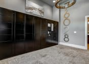 Thumbnail 29 of 34 - a modern and funky half bathroom reveal with black and white tile in a modern laundry room