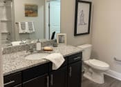 Thumbnail 10 of 29 - En-suite bathroom with large vanity at Flats on 4th Apartments in Birmingham, AL