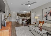 Thumbnail 3 of 38 - view of kitchen and dining area from the living room