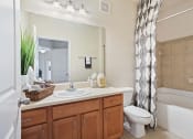 Thumbnail 17 of 47 - Large Soaking Tub In Primary Bathroom With A Tile Surround at Tapestry Park, Virginia, 23320