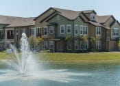 Thumbnail 44 of 48 - Building exterior view with fountainat Tattersall Chesapeake, Chesapeake, 23322