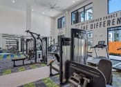 Thumbnail 3 of 50 - the gym with cardio equipment at Tapestry Overbrook in McDonough, Georgia