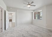 Thumbnail 10 of 24 - Spacious Room with Ceiling Fan at V on Broadway Apartments, Arizona, 85281 
