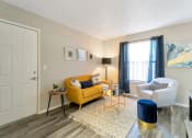 Thumbnail 9 of 25 - Model Unit with Plank Flooring, Colorful Decor, and Oversized Windows at Enclave at Paradise Valley, Phoenix, Arizona 85032