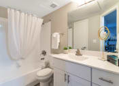 Thumbnail 10 of 25 - Bathroom View with Large Oversink Mirror at Enclave at Paradise Valley, Phoenix, 85032