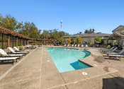 Thumbnail 8 of 15 - the resort style pool is surrounded by lounge chairs and umbrellas