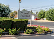 Thumbnail 7 of 22 - a sign for covenant terrace apartments on the side of a street at Cowell Terrace Apartments, California, 94518