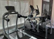 Thumbnail 17 of 22 - the gym is equipped with a treadmill and weights