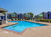 Thumbnail 5 of 23 - Swimming Pool Area at Country Park Apartments, Denton, TX, 76209