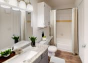 Thumbnail 14 of 23 - a bathroom with a sink and a toilet and a shower