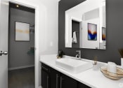 Thumbnail 7 of 20 - a bathroom with a sink and a mirror