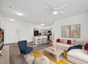 Thumbnail 3 of 29 - Living room in three bedroom apartment at The Village at Blenheim Run
