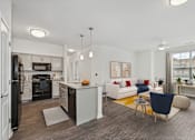 Thumbnail 2 of 29 - Living room in three bedroom apartment at The Village at Blenheim Run