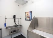 Thumbnail 15 of 26 - a kitchen with a sink and a painting on the wall