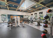 Thumbnail 13 of 24 - a gym with weights and other exercise equipment and windows