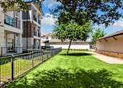 Thumbnail 12 of 47 - A tree in a grassy area in front of a building.