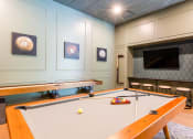 Thumbnail 5 of 19 - a game room with a pool table and a tv