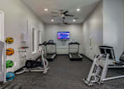 Thumbnail 22 of 25 - the gym is equipped with state of the art equipment including treadmills and weights