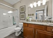 Thumbnail 9 of 48 - Bathroom with Large Garden-Style Tub, Glass Enclosure and Large Vanity