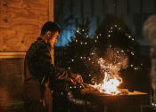Thumbnail 37 of 50 - Man sitting in front of a fire at Dillard Apartments, Fargo, ND 58102