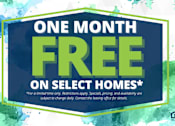 Thumbnail 2 of 32 - A promotional image advertising a one month free offer on select homes.