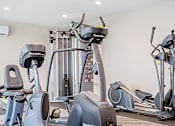 Thumbnail 8 of 11 - A row of Sportaer exercise bikes are lined up in a row.
