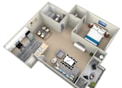 Thumbnail 17 of 36 - 1X1 FLOOR PLAN at Raintree Apartments, CA 92346
