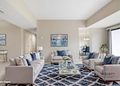 Thumbnail 23 of 42 - A furnished living room.at Atrium in The Village, Beachwood, OH 44122