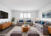 Thumbnail 6 of 15 - Virtually furnished living room example at Integrity Medina Apartments, at Integrity Medina Apartments, Medina,  Ohio
